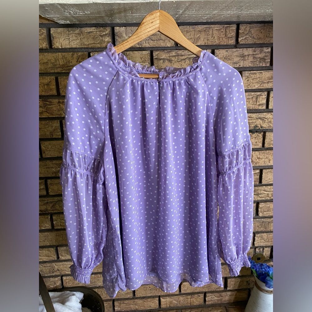 Susan Graver long sleeve blouse‎